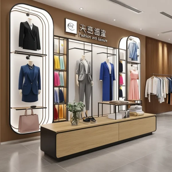 GRACE Fashion Leisure Products Display Furniture Wall Display Retail Clothing Store Fixture Design Clothing Store-1