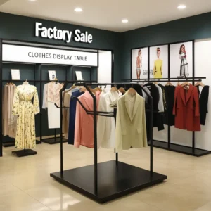 工厂销售金属服装台 服装店展示台