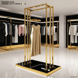 GRACE Elegante moderno lusso oro cromo appendiabiti Boutique Hanger-3