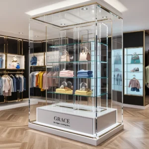 High-End Acrylic and Glass Display Solution for Boutiques