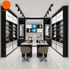 Luxurious Metal Wooden Cosmetics Display Counter: Modern Design with LED - 图片 3