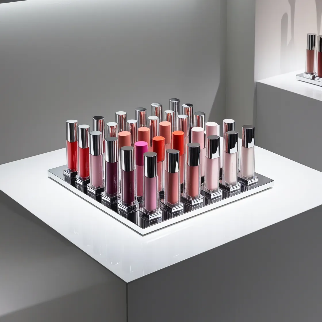 Modern countertop display stand for cosmetics