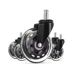 Office chair wheel transparent pu wheel rolling caster strong bracket rotate 360 ​​degrees furniture office chair