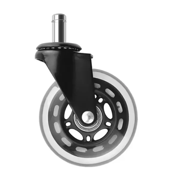 Office chair wheel transparent pu wheel rolling caster strong bracket rotate 360 ​​degrees furniture office chair - Imagen 5