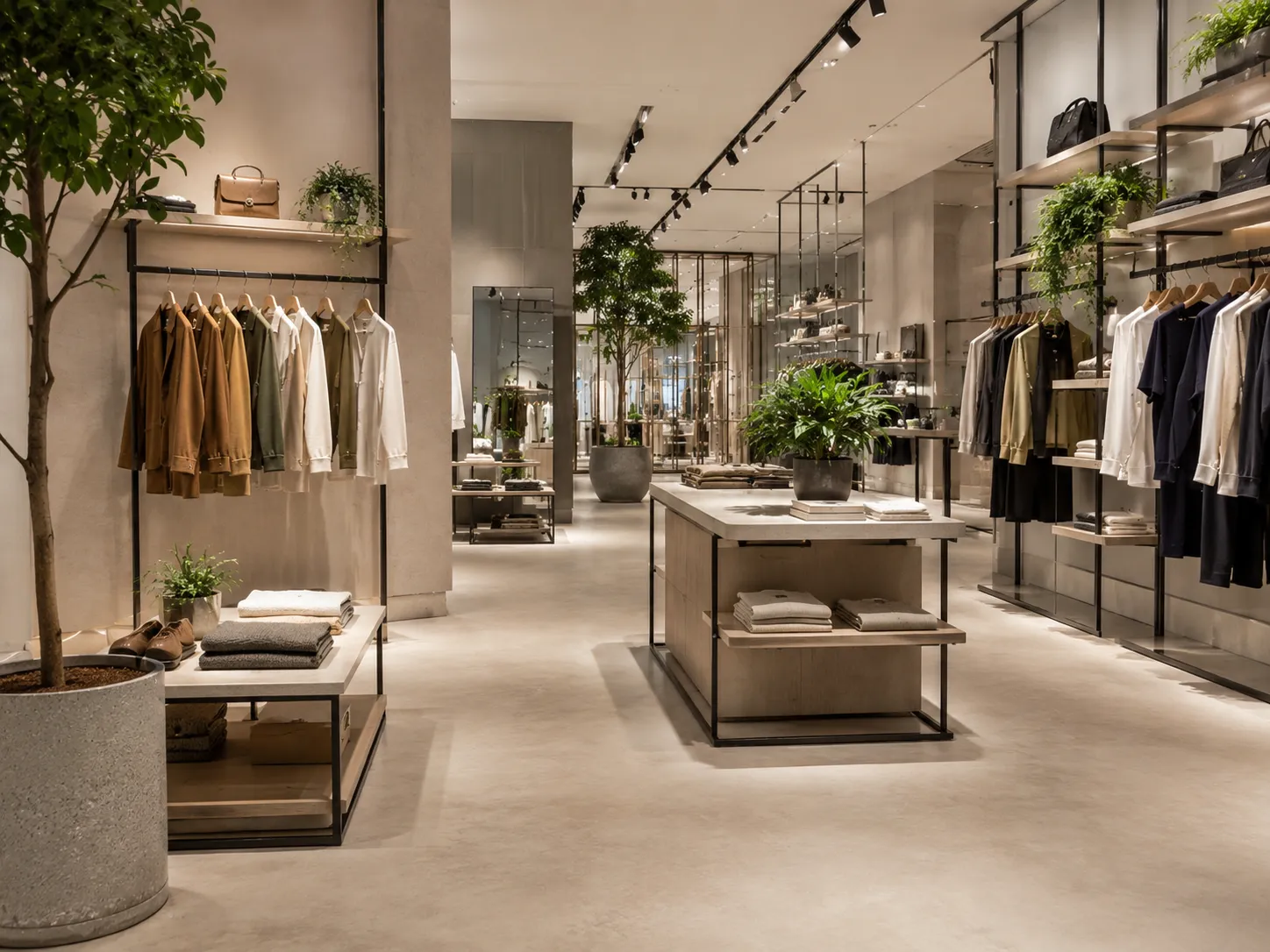 Custom Clothing Store Display Racks Shopfitting