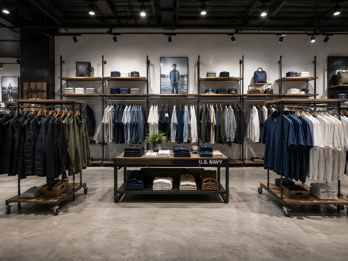 Retail Clothing Store Metal Display Rack