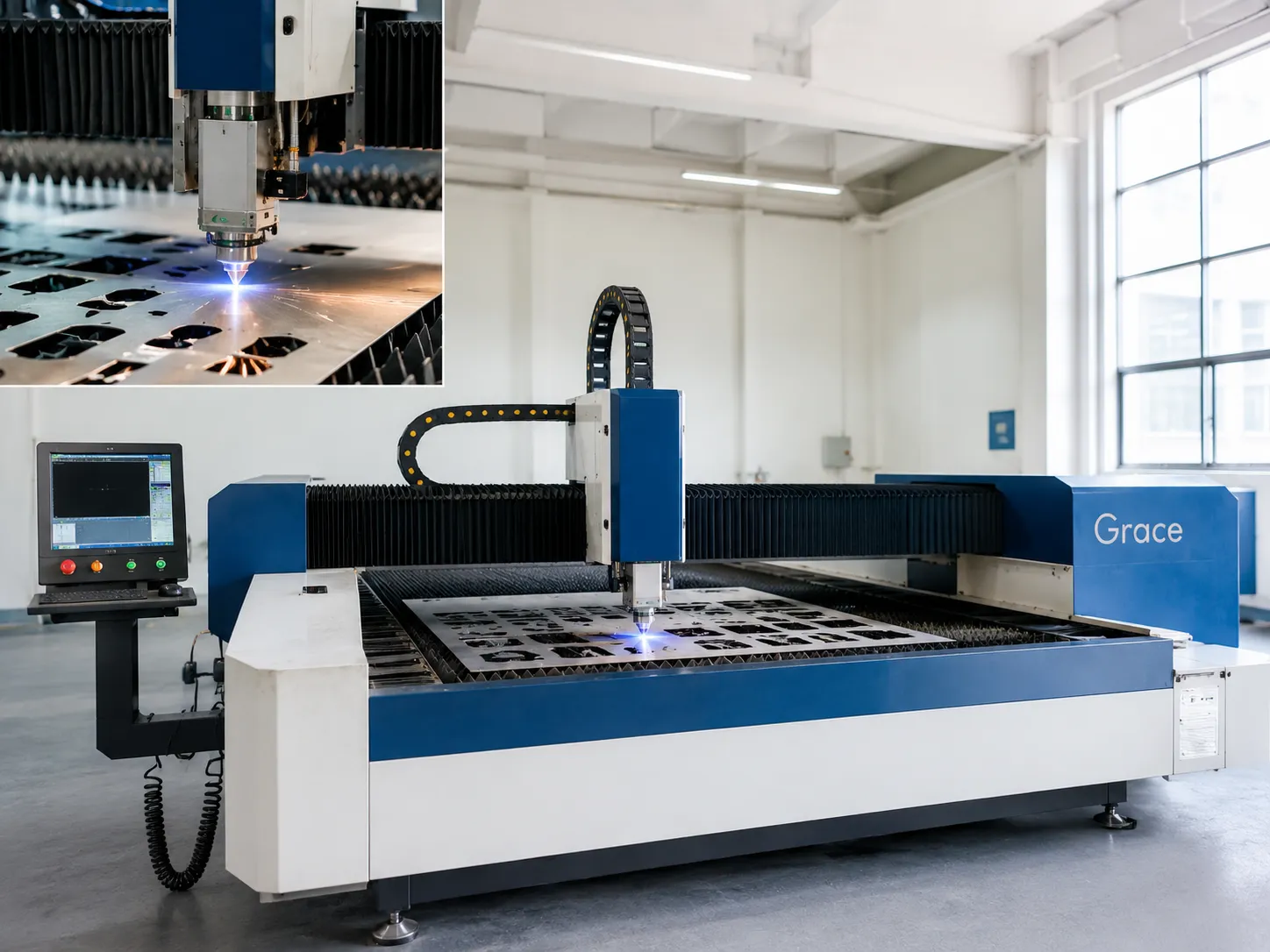 Precision CNC laser cutting machine for high quality sheet metal fabrication and custom metal parts