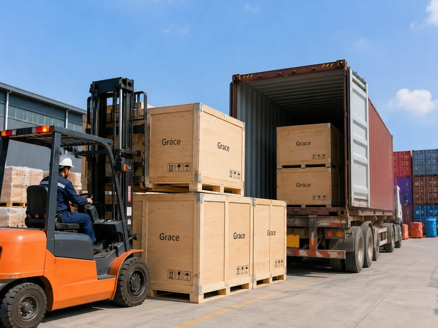 Secure international crating and global shipping of custom retail shopfitting fixtures